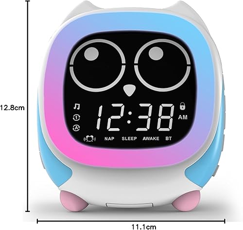 Miniatura 7 de iTOMA Addo CKS912 - Reloj despertador para niños, simulación de amaneceratardecer, entrenador de reloj para niños y reproductor de música Bluetooth,