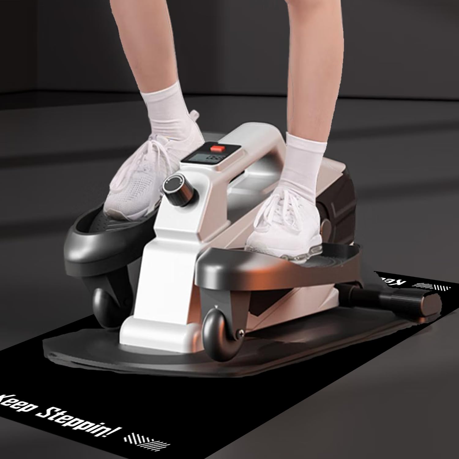 Mata eliptyczna do maszyny eliptycznej pod biurko, antypoślizgowa mata podłogowa do ćwiczenia elipsy, Legxercise Pro i pedałów, mata treningowa do stabilności domu i biura, ochrona podłogi, czarna