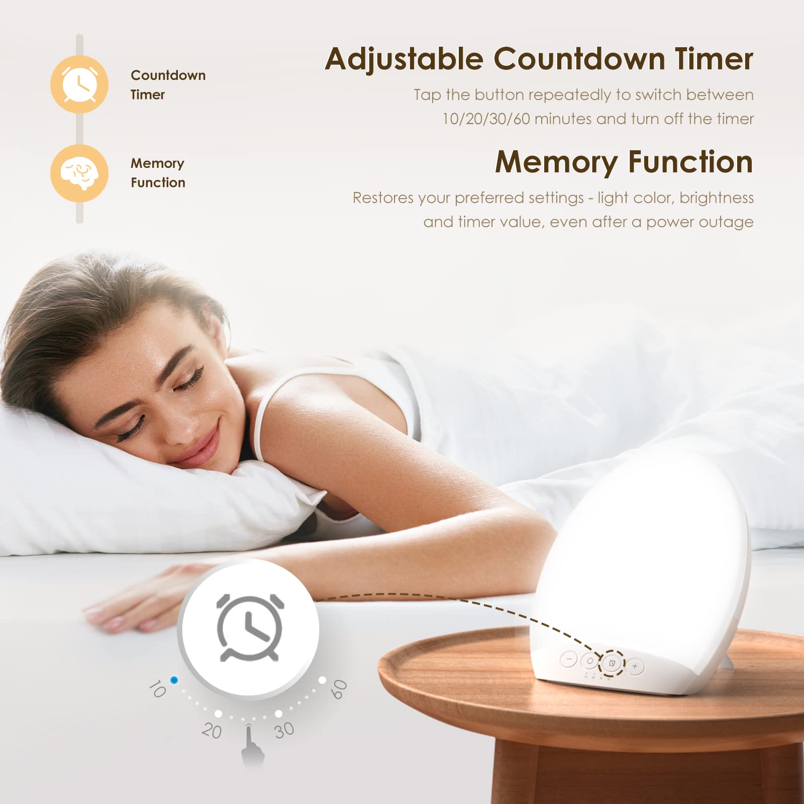 Lampe De Luminothérapie 10000 Lux AJVV - SAD Lumière Du Jour Portable Anti Déprime