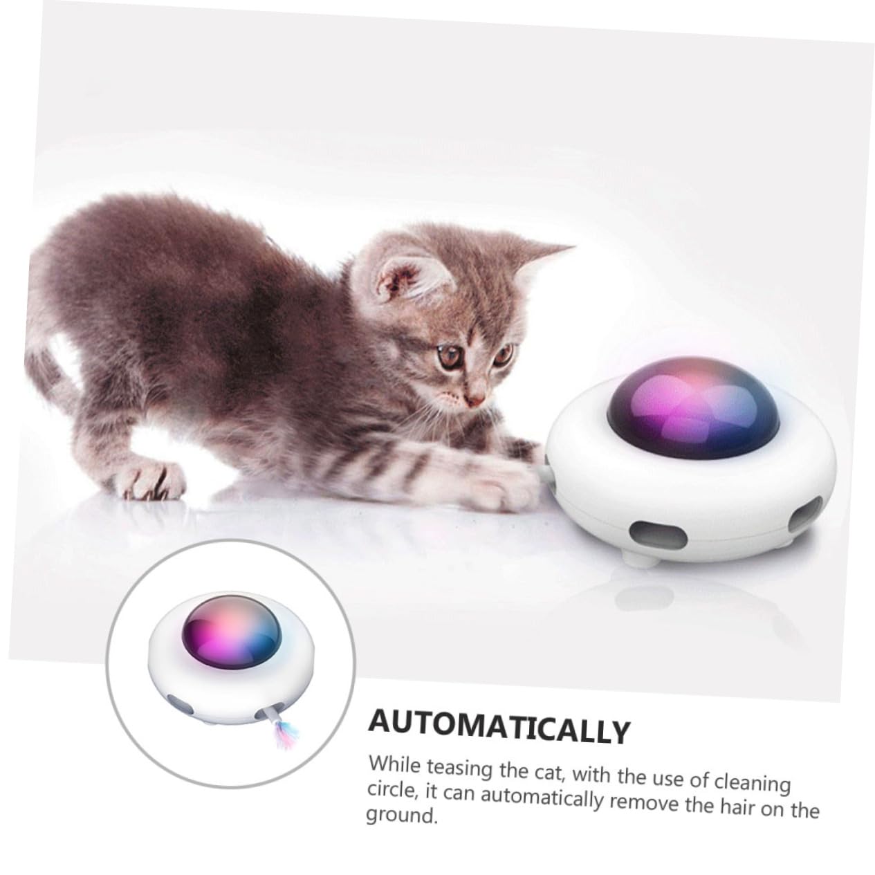 TOYANDONA 1 Ensemble Toy pour Chat Automatique Électronique Rotatif pour Intérieur Stimulation Amusement Garanti