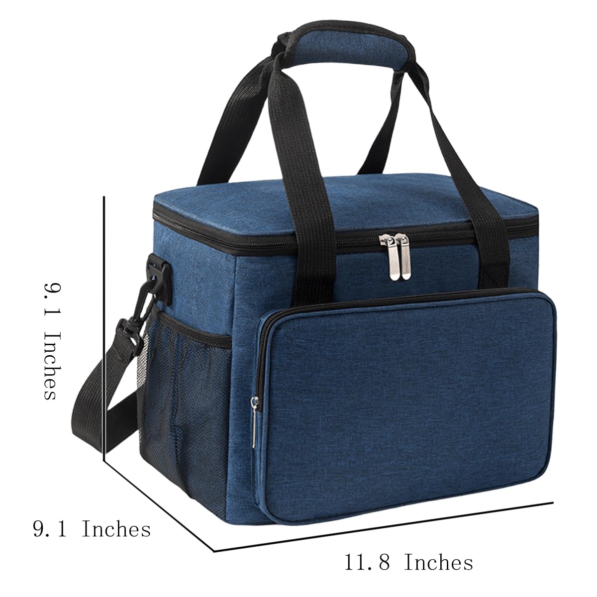 FAVORTALK Lunch Bags Insulated Lunchbag for Women Men Lunch Cooler Tote for Office Work Leakproof Thermal Reusable Cooler Bags for Adult with Mesh Pouch Thermal B33408 - Image 2