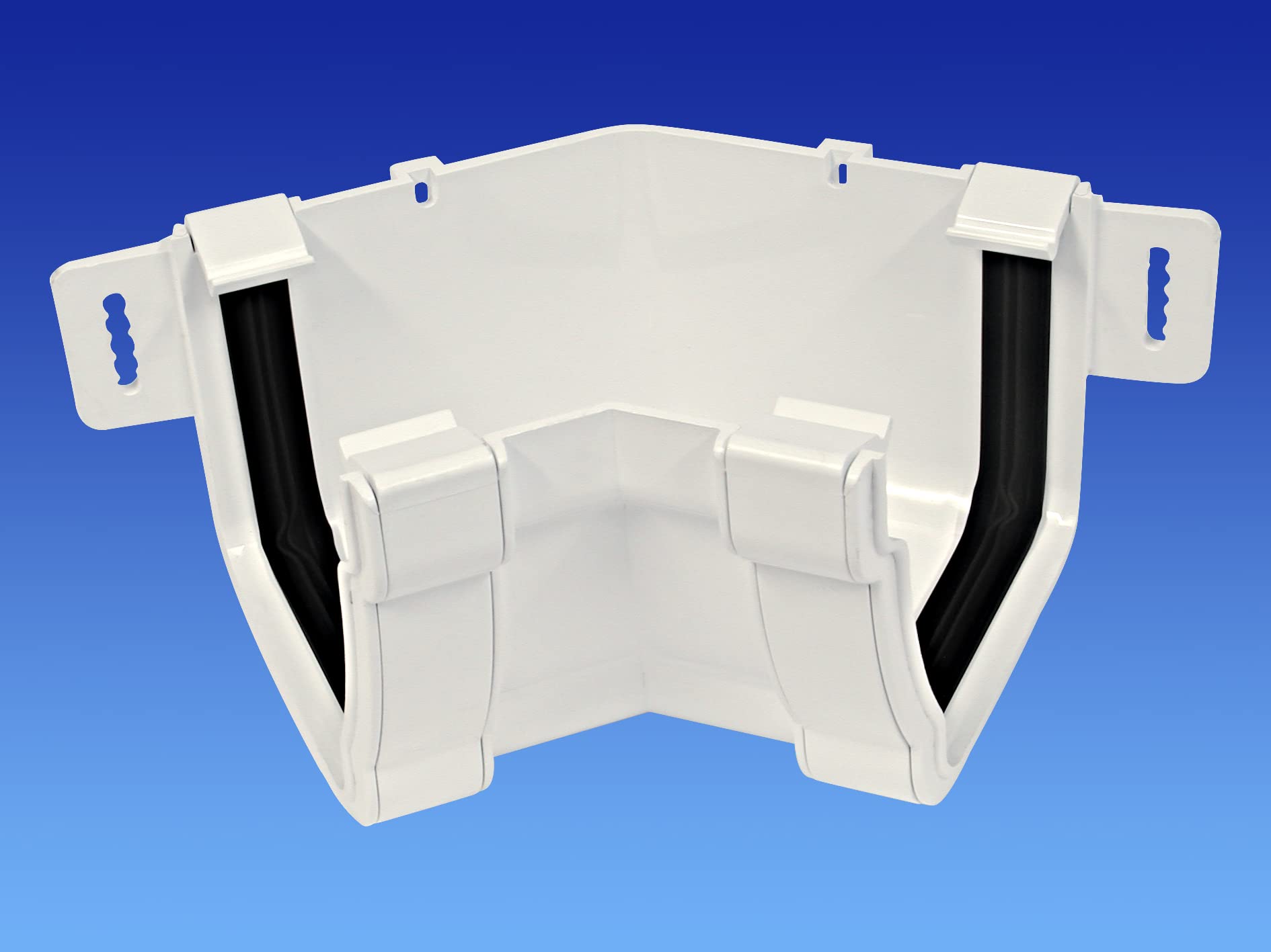 Gouttière noire de 111 mm pour résoudre les fuites d'angle de toit