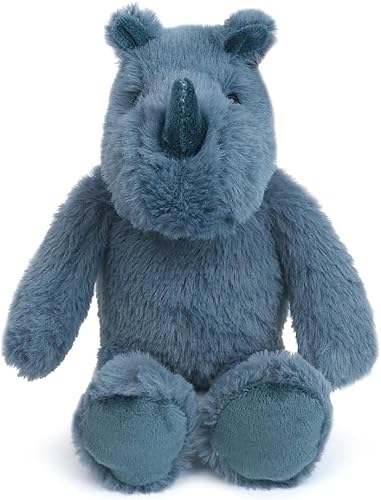MON AMI Raymond The Rhino - Animal de peluche azul de 10 pulgadas, peluche de alta calidad, suave y tierno, gran regalo para recién nacidos, niños,