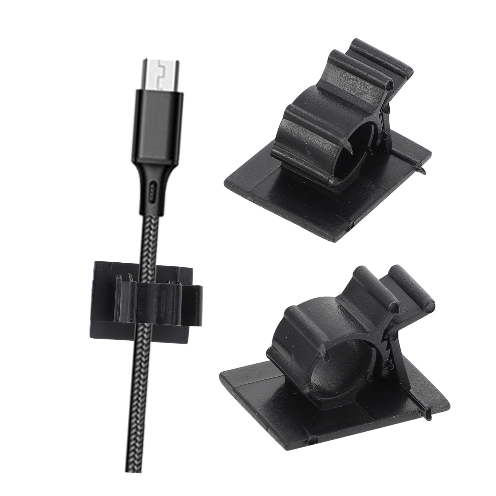 SOULWIT® 50 Pezzi Autoadesivo Clip Cavo, Fermacavi Supporto - Foto 6