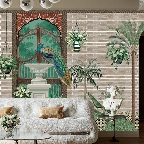 Zeeko Exotic Tropical Green Wall Mural Peel and Stick 148"