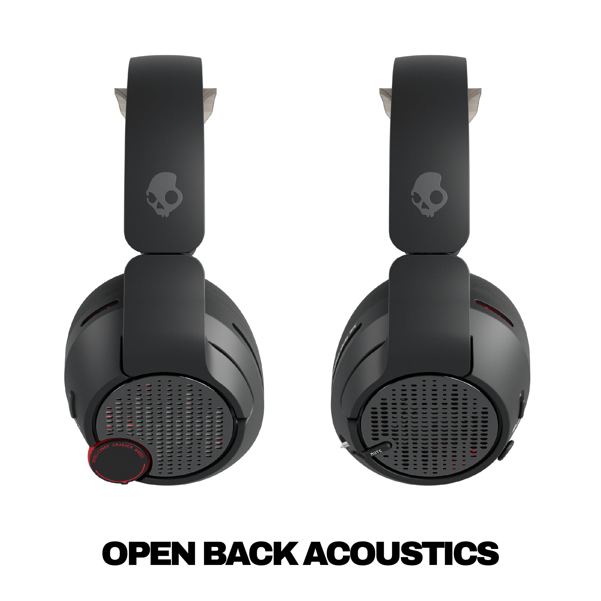 Skullcandy Crusher PLYR 720 Wireless Gaming Headset, Ultimate Immersion and Comfort, THX Spatial Audio and Multi-Sensory Bass, Removable Mic, PC, PlayStation, Nintendo, Multi-Platform - Digi-Black