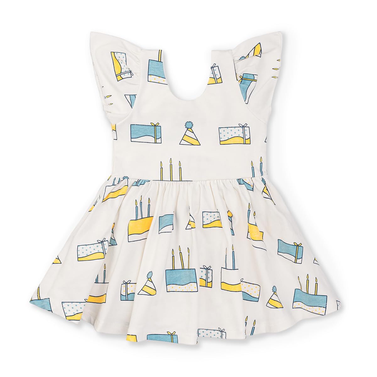 monica + andy Short Sleeve Let's Dance Dress, Organic Cotton Playwear Clothes for Girls, Kids, Toddler &amp; Infant Sizes