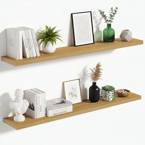 Miniatura 8 de Vivelove Estantes flotantes para montar en la pared, estante de 16 pulgadas para baño pequeño, dormitorio, sala de estar, cocina, decoración moderna