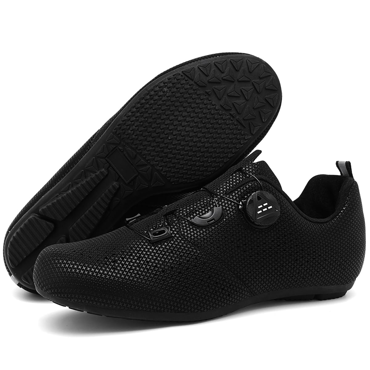 Zapatillas Ciclismo Sin Calas Hombre Mujer, Antideslizantes Zapatos Bicicleta de Carretera Montaña con Suela de Goma