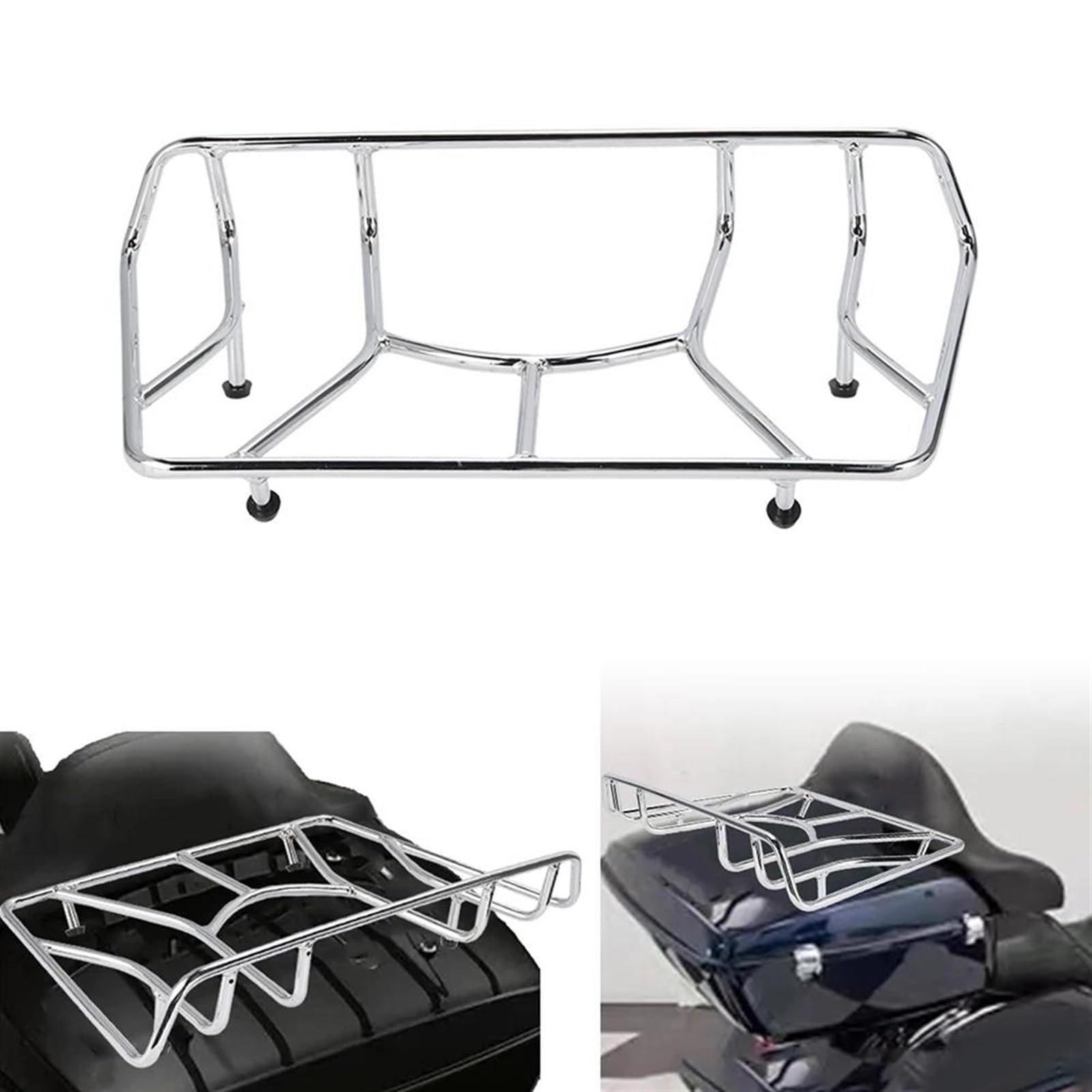 Porte-Bagages Arrière Moto Chromé Pour Can-Am Spyder RT SM6 2010-2018 – Acier Robuste Et Antirouille
