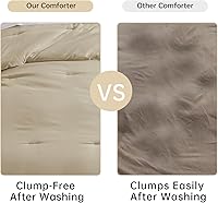 Vista 84 de satisomnia Queen Comforter Set Grey, Soft Seersucker Comforters Queen Size Bed, 3 Pieces Lightweight Down Alternative Bedding Comforter Full Sets