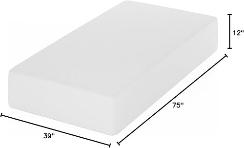 Miniatura 2 de Furinno Tidur - Colchón de espuma viscoelástica de gel refrescante, 12 pulgadas, tamaño individual