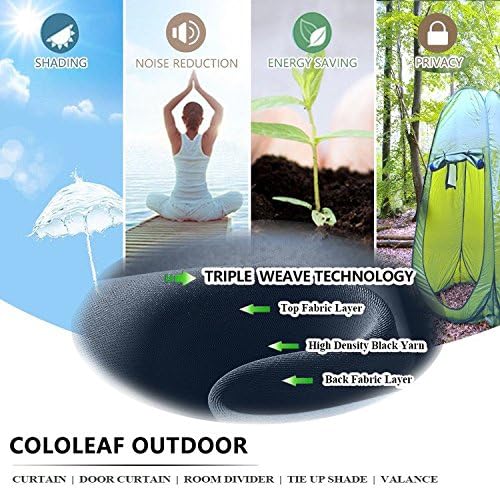 Miniatura 5 de Panel de decoración de exteriores repelente al agua con ojales en la parte superior e inferior, paneles de cortinas para patio, porche delantero,