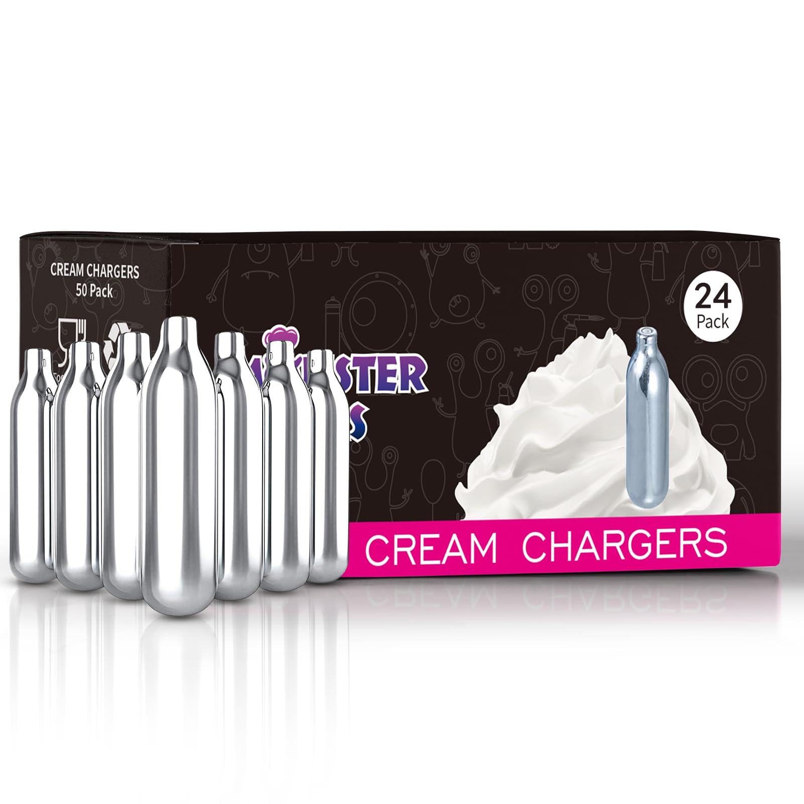Whipped Cream Chargers, 24 Pack