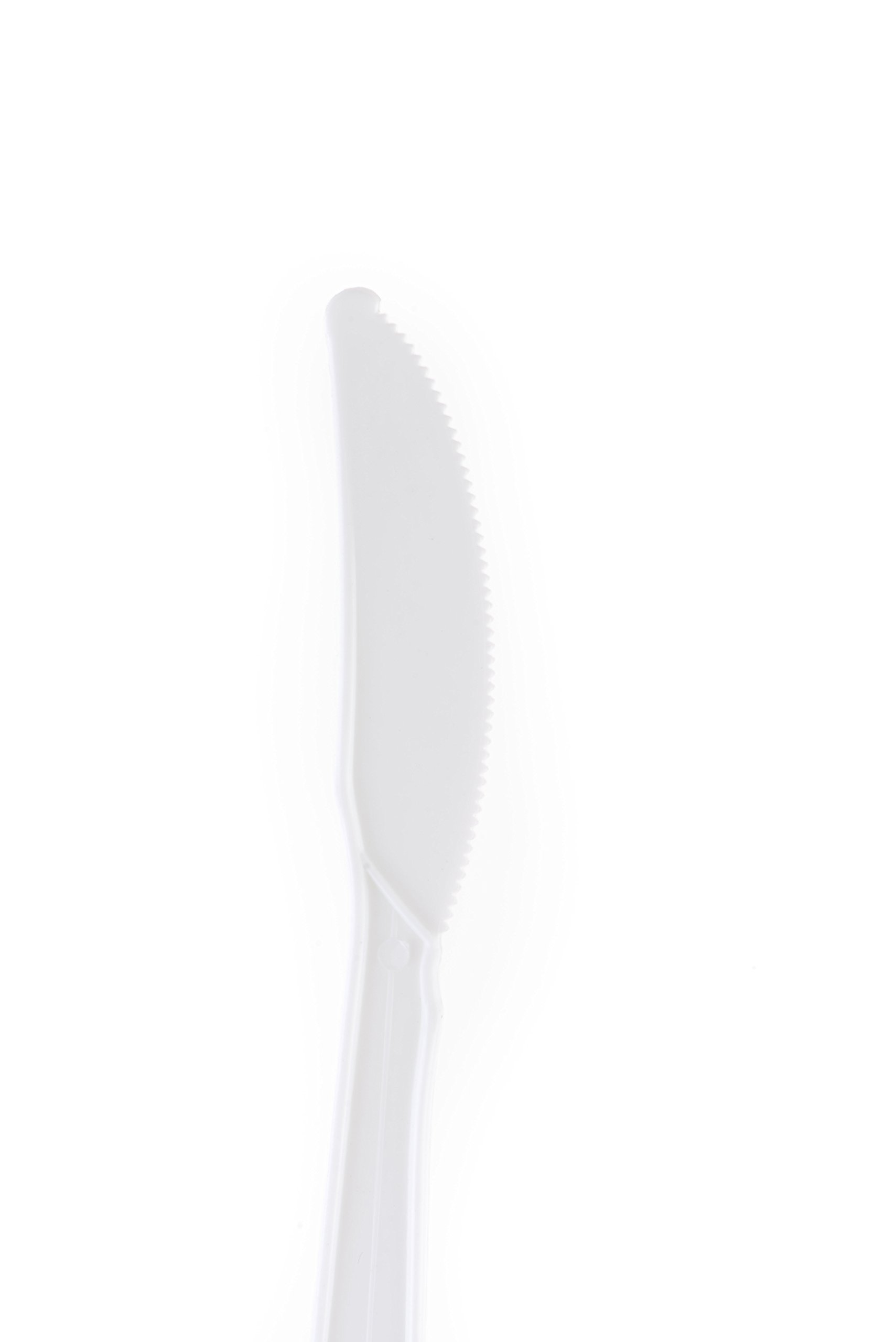 Disposable Plastic Cutlery Knives (50 Count) - Medium Weight White Disposable Plastic Knife - Great for Parties, Office, Lunch, Restaurants by EcoQuality