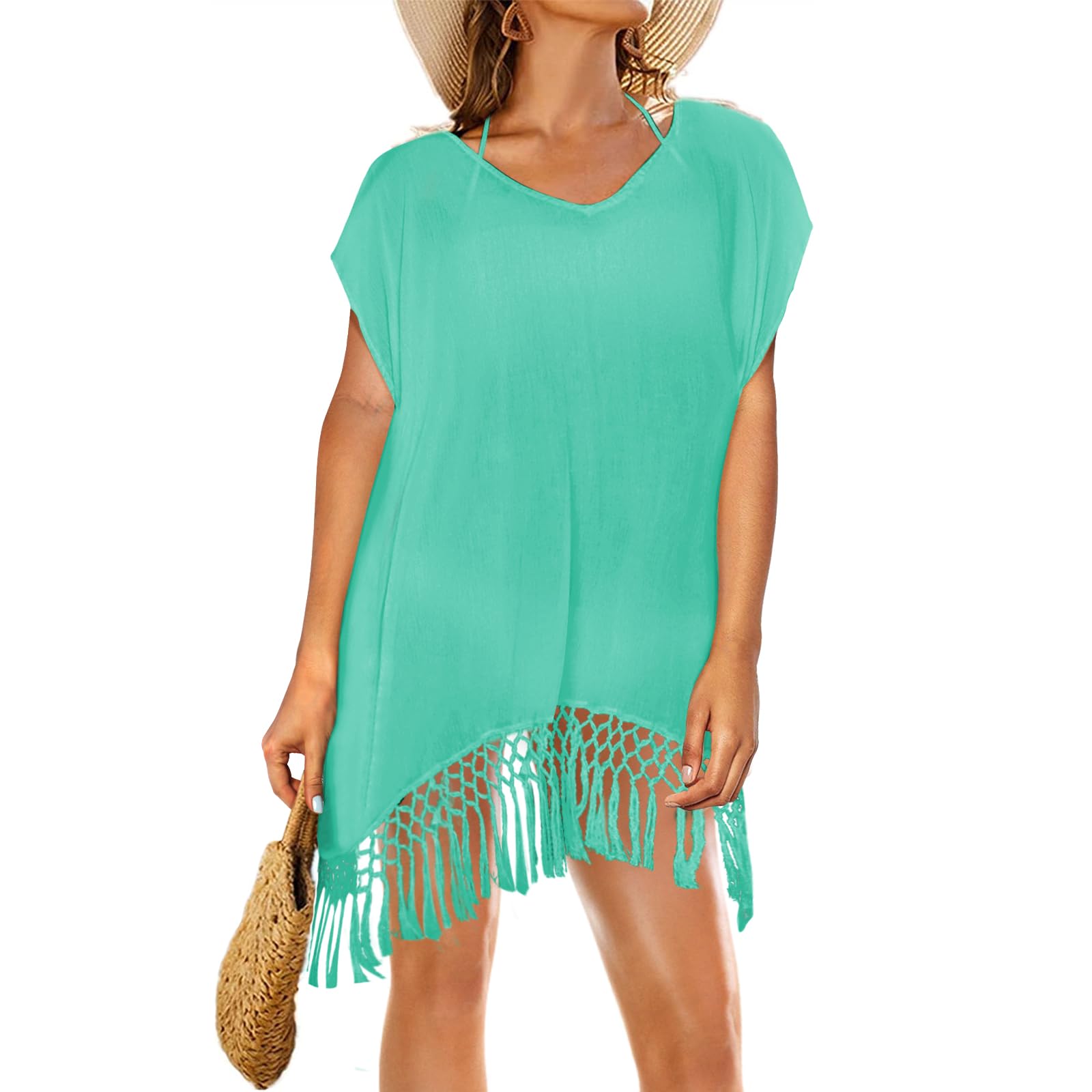 ChalierBathing Suit Coverups for Women Chiffon Swimwear Bikini Swimsuit Beach Cover Up