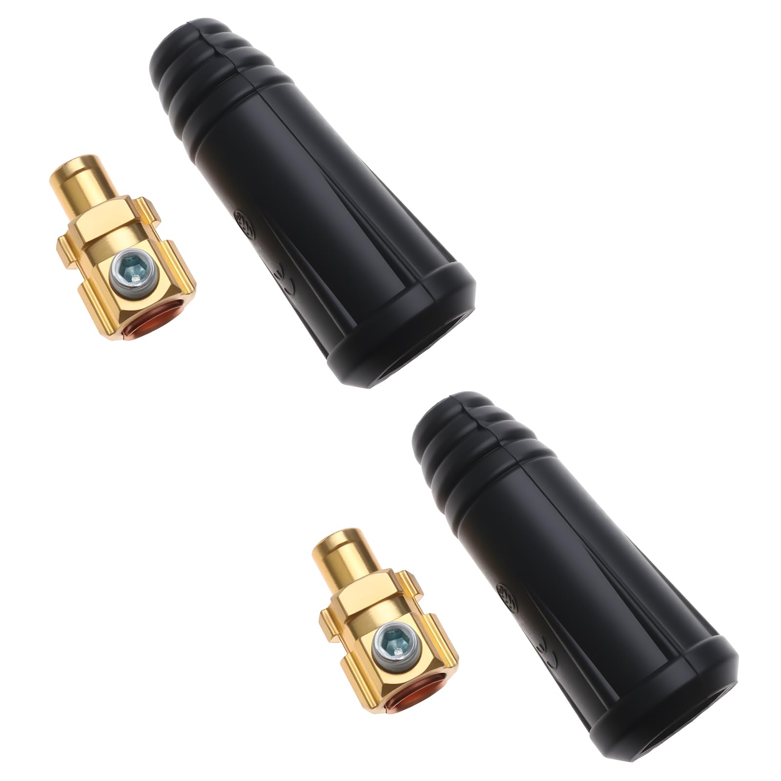 YINETTECH 2pcs Welding Cable Connectors DKJ50-70 Compatible with MIG TIG Stick Welders 50-70 mm2 400A Quick Plug