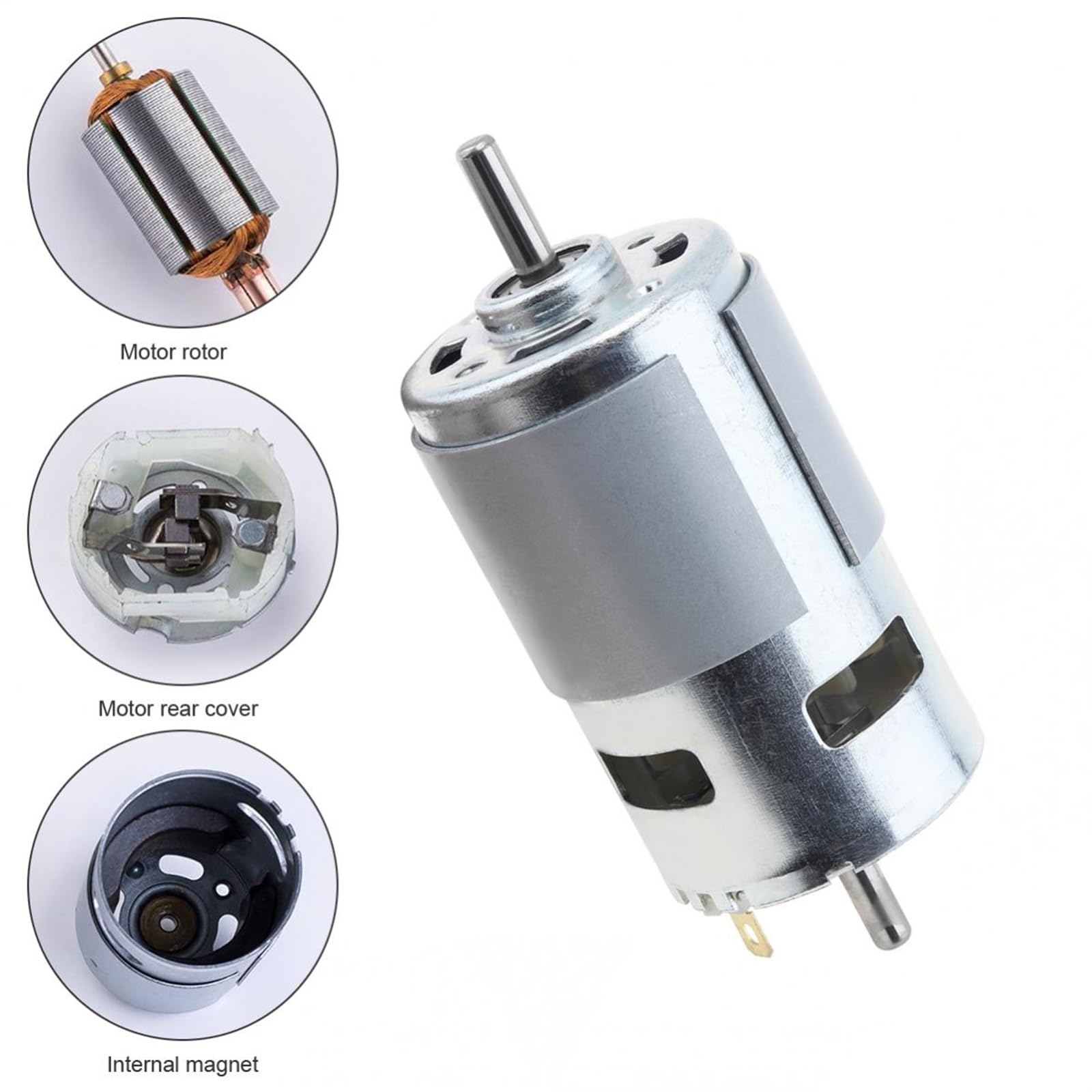 Motor 795 DC 12V 12000RPM eje de salida doble Micro motores componente electrónico Motor 1 Uds