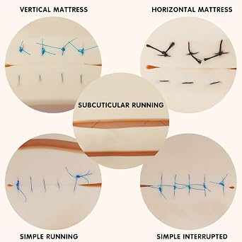 Medarchitect Suture Practice Complete Kit (30 Pieces) for Medical Student Suture Training, Include Upgrade Suture Pad with Pre-Cut Wounds, Suture Tools, Suture Thread & Needle