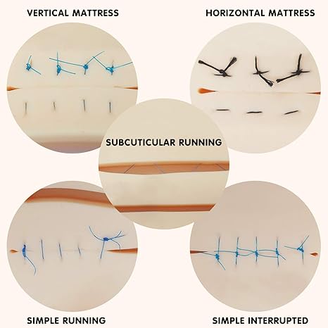 Medarchitect Suture Practice Complete Kit (30 Pieces) for Medical Student Suture Training, Include Upgrade Suture Pad with Pre-Cut Wounds, Suture Tools, Suture Thread & Needle