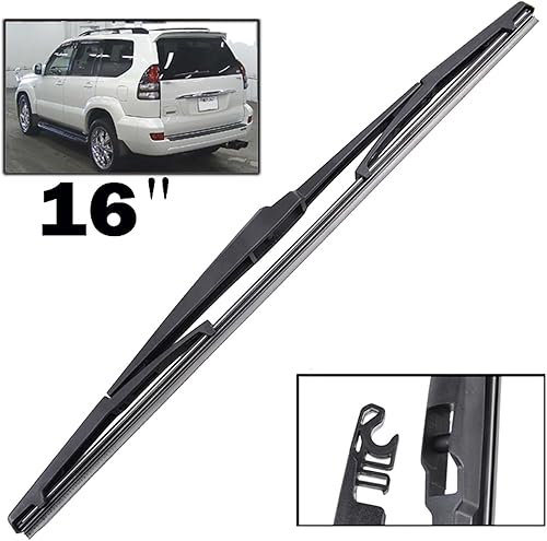Miniatura 2 de Para Toyota Prado J120 J 120 2002-2009, limpiaparabrisas trasero de 16 pulgadas para parabrisas de ventana de puerta trasera, cepillo de lluvia para