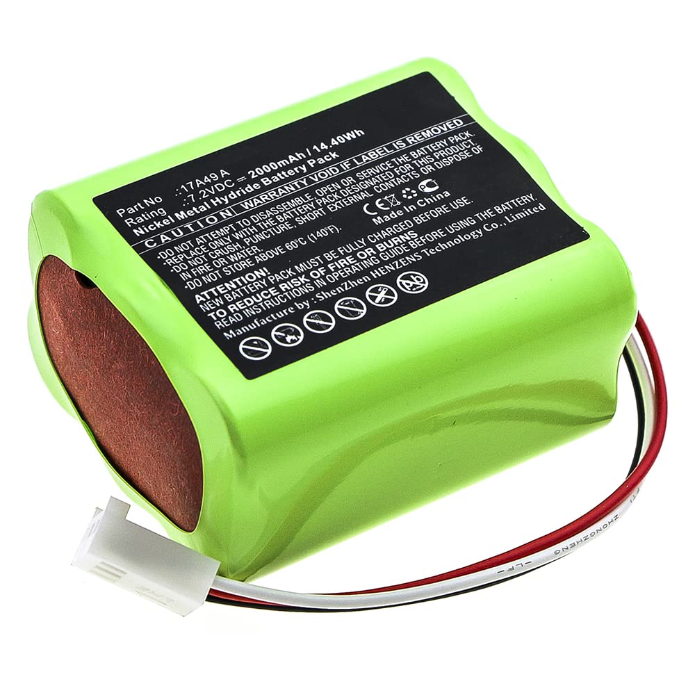 Synergy DigitalEquipment Battery, Compatible with Sencore AVT-800217 D Equipment, (Ni-MH, 7.2V, 2000mAh) Ultra High Capacity, Replacement for Sencore 17A49 A Battery