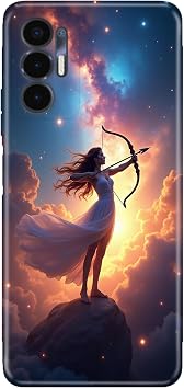 TECNO Tecno Pova 3 ile Uyumlu Yay Burcu Temal  Desenli Darbe Emici Silikon K l f