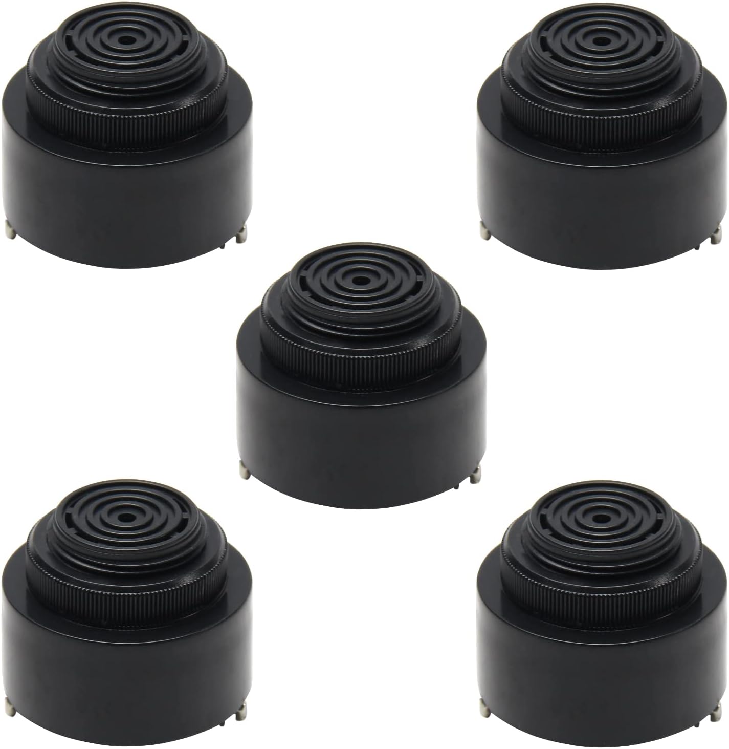 Fielect 5Pcs DC12V 90dB Electronic Buzzer Alarm Active Piezo Buzzer Electronic Buzzerphone Beep Tone Speaker Alarm