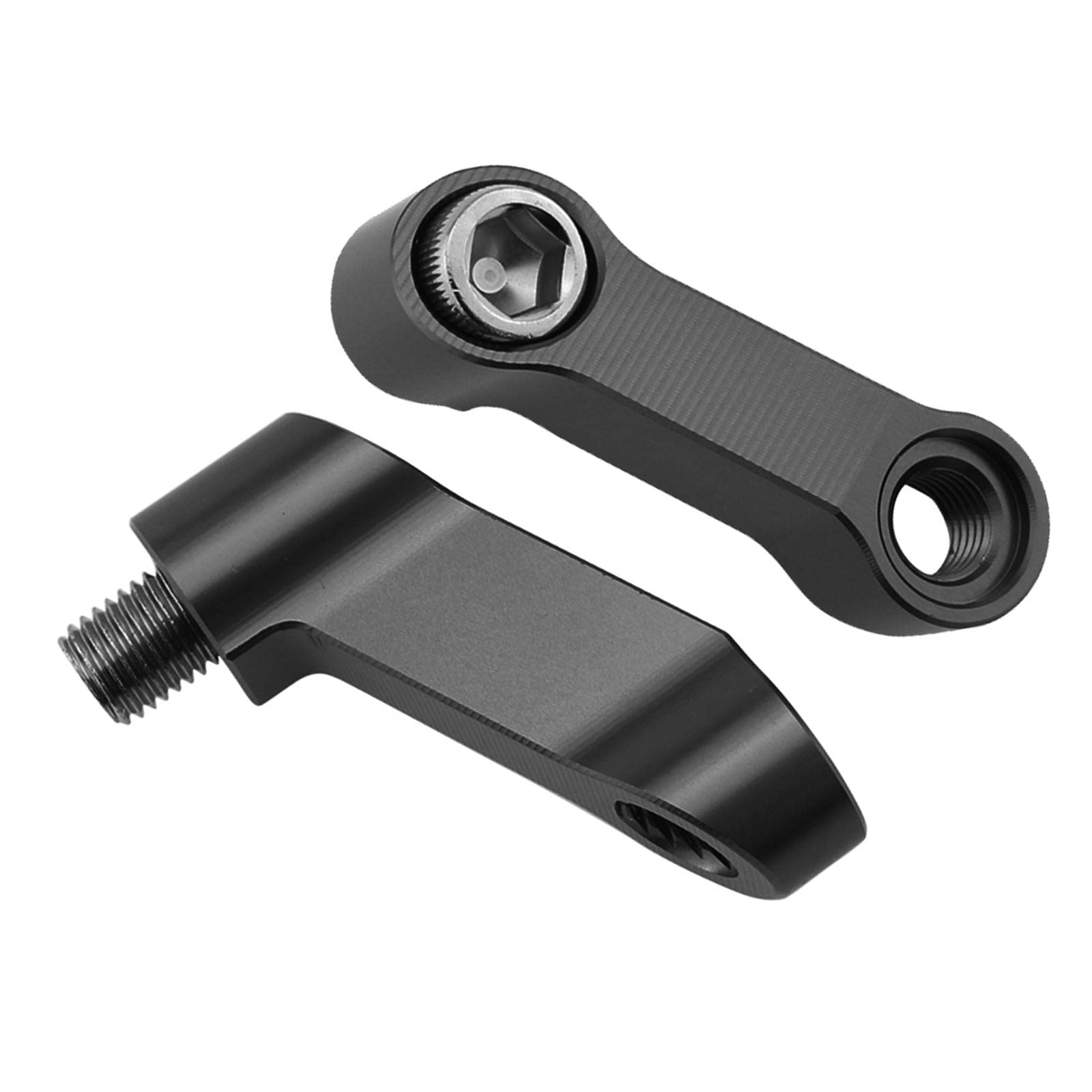 Enakshi® Motorbike Mirror Extender Adapters Aluminum Alloy Replaces for Black| Motors | Parts & Accessories |Other Handlebars & Levers|2 Pieces Mirror Extenders Raiser-image-11