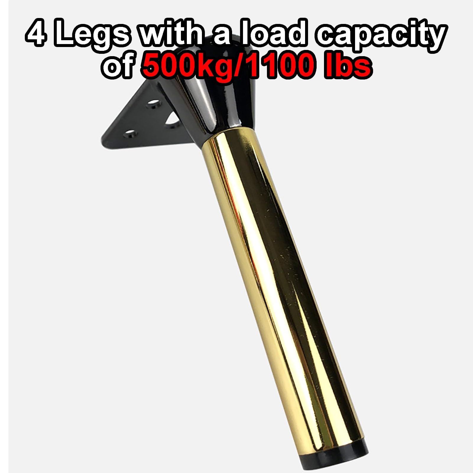 Piedi per Mobili In Metallo Piedini per Mobili Cilindriche per Comò In Stile Moderno Set di 4 Gambe per Mobili Gambe di Ricambio Fai da Te per Divano Divano Letto Tavolino da Caffè(Multi-colored,19cm/