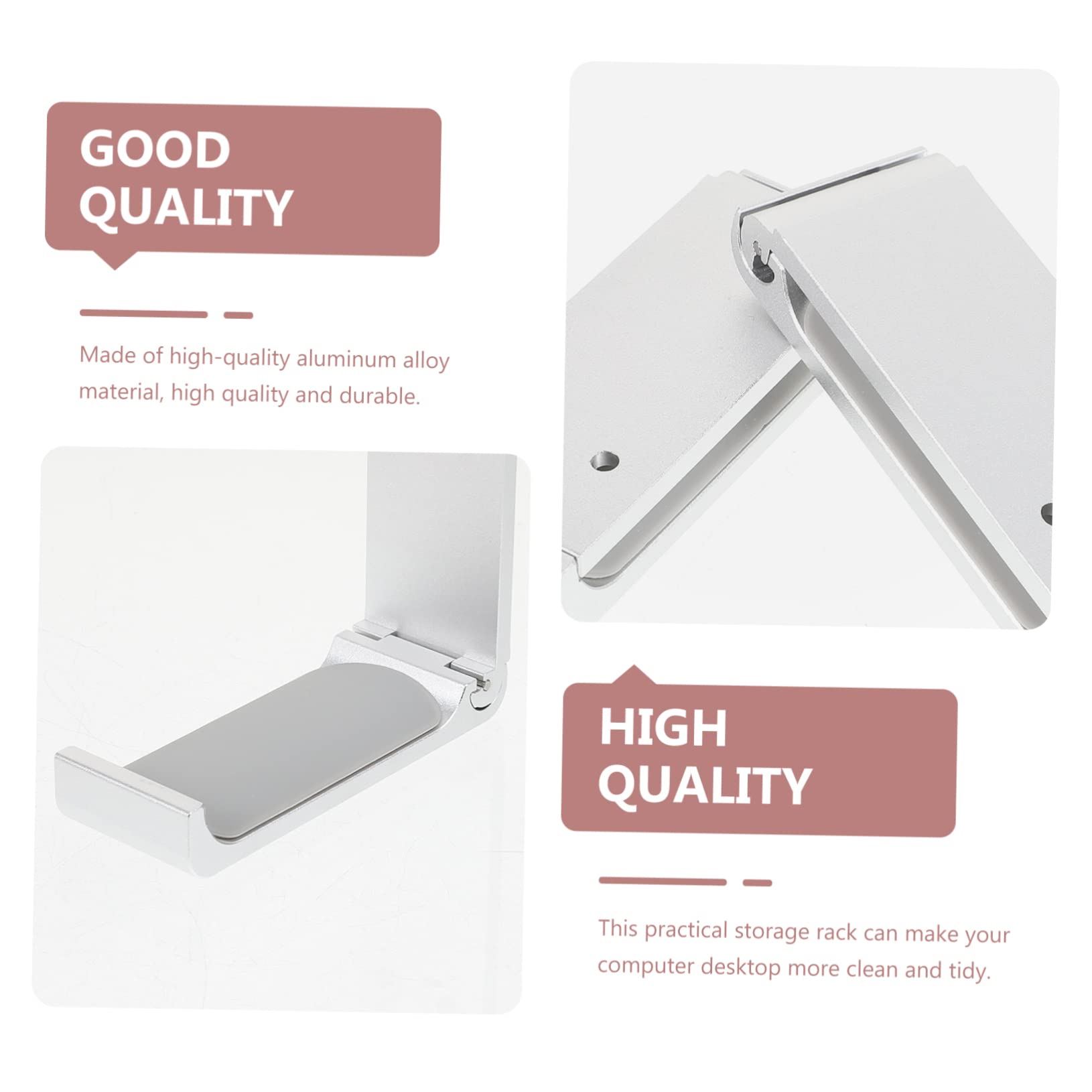 Angoily 4sets Supporto Per Cuffie Lega Di Alluminio Supporto Pratico Per Cuffie Da Gaming Facile Installazione e Design Compatto Di Capacità Di Carico