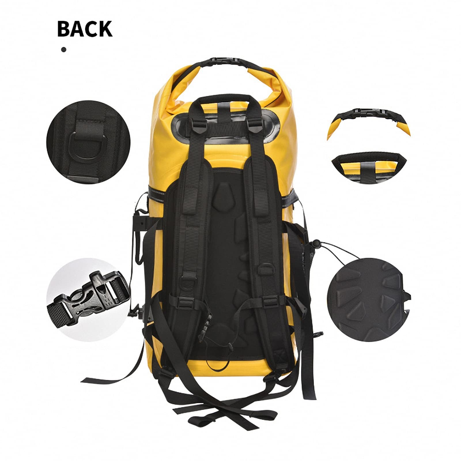 Borsa stagna PVC Impermeabile,35L Grande capacità Pinne Dry Bag,Zaino Spiaggia Immersioni Nuotata Bagnato Asciutto separazione all'aperto-Trekking,Kayak,Pesca,Rafting