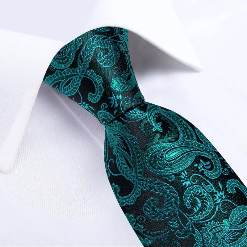 Corbata para hombre Paisley de seda 150 cm miniatura 5