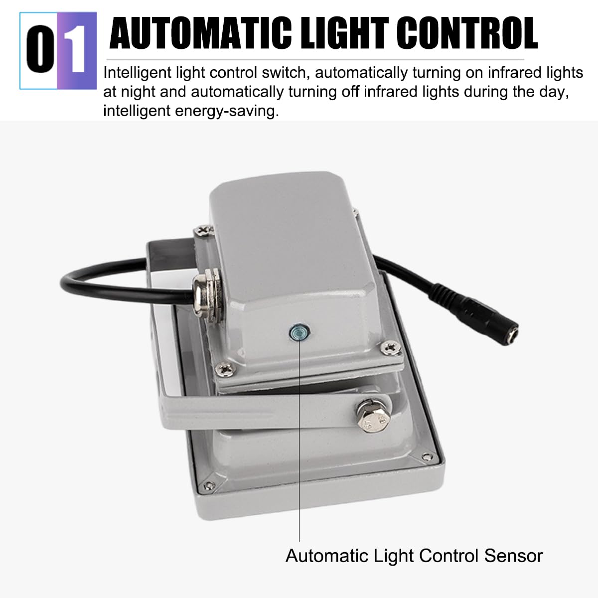 6 LED unsichtbare 940nm Nachtsicht IR-Strahler, IP65 wasserdichtes Infrarotlicht für Überwachungskameras (940nm IR, 90° Winkel für 4mm Objektiv)