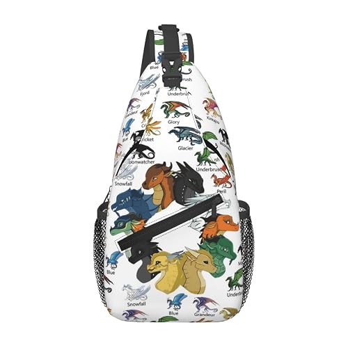 G GLORYLUCK Wings Of Fires Sling Backpack Crossbody Sling Bag, Shoulder Bag Chest Bag Daypack Fanny Pack Cross Body Bag For Women Men