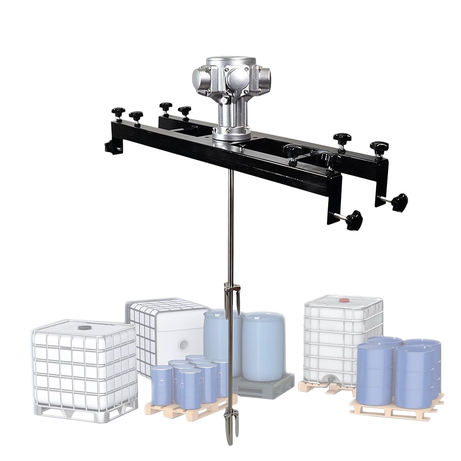 YNBSHGAA Pneumatic Tank Paint Mixer, IBC 1000L Adjustable Agitator, for Coating Viscous Liquid Ink Dissolve