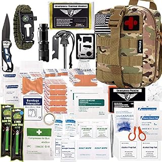 EVERLIT 250 Pieces Survival First Aid Kit IFAK Molle System Compatible Outdoor Gear