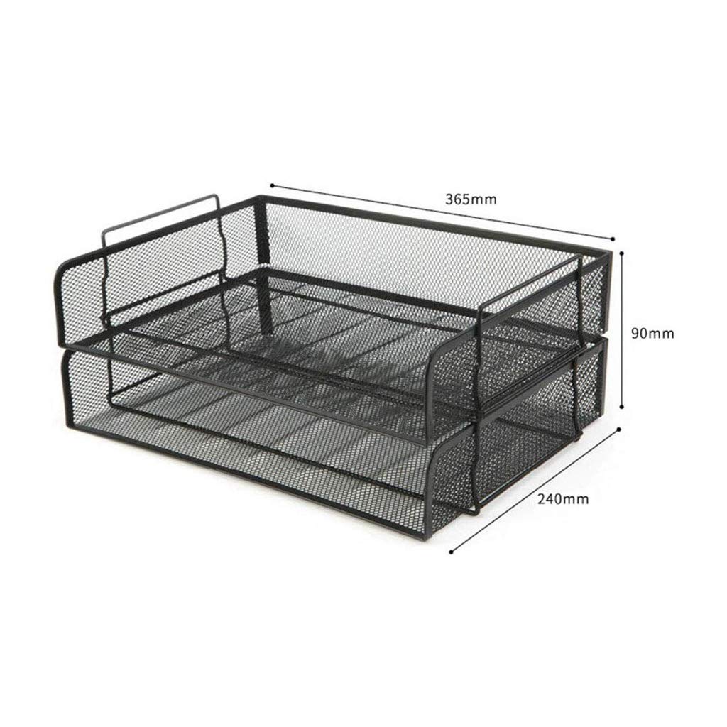 Desk File Organizer,Desktop Organizer File Sorter Uchwyt na teczki na czasopisma Artykuły biurowe Biurko Organizer do poczty Czarny metalowy organizer z siatki Małe uchwyty na dokumenty Organizer na l