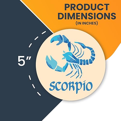 Miniatura 9 de Magnet Me Up Libra - Calcomanía magnética con signo del zodiaco para nevera, 5 pulgadas, redonda, colección Cool perfecta para refrigerador,