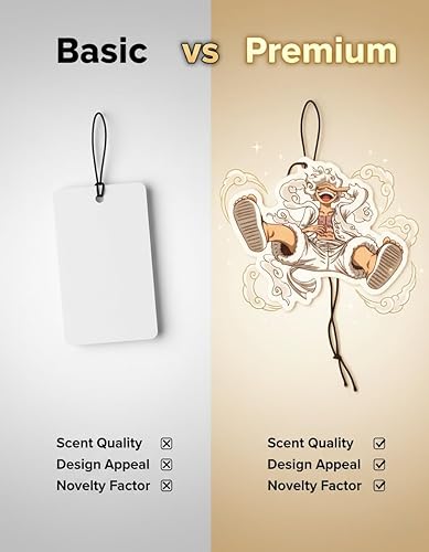 Miniatura 3 de PumpCar - Ambientador de coche de una pieza con aroma a cereza, 5 ambientadores colgantes de anime japonés para espejo retrovisor, accesorios para