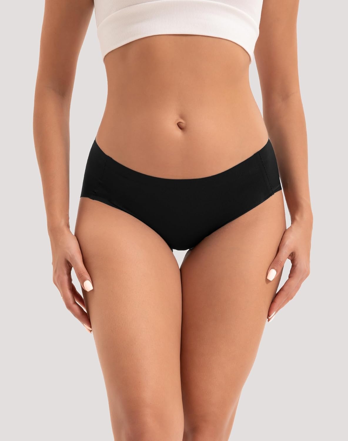 INNERSY Women's Seamless Underwear No Show Invisible Lightweight Hipster Panties 5-Pack - Image 2