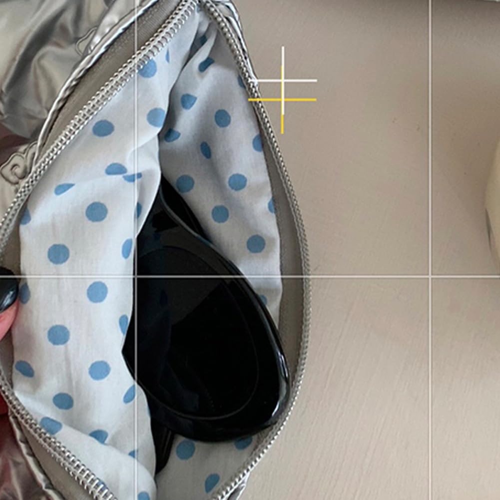 Bolso de hombro acolchado para mujer, bolso de la compra, sólido para viajes de negocios