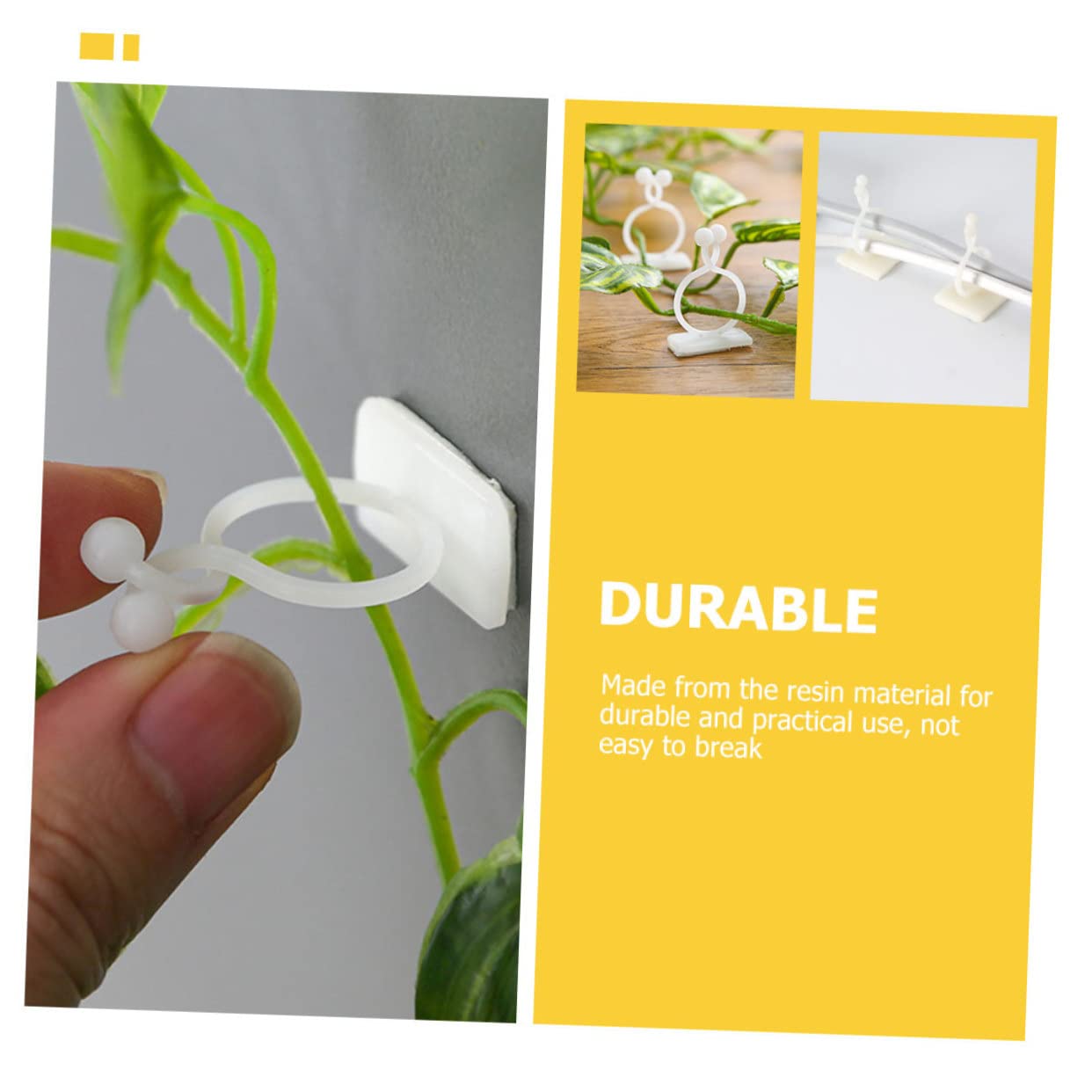 Toyvian 4 Sätze Wandclips Für Kletterpflanzen Unterstützung Für Geldpflanzen Wandbefestigung Für Ranken Einfache Für Glatte Oberflächen 100 Stück * 4