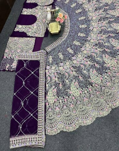 Image of Lehenga choli For Womens and Girls Soft Butterfly Net Lehenga Choli with Coding Sequins Work Dupatta | Semi Stitched Designer Ethnic Set