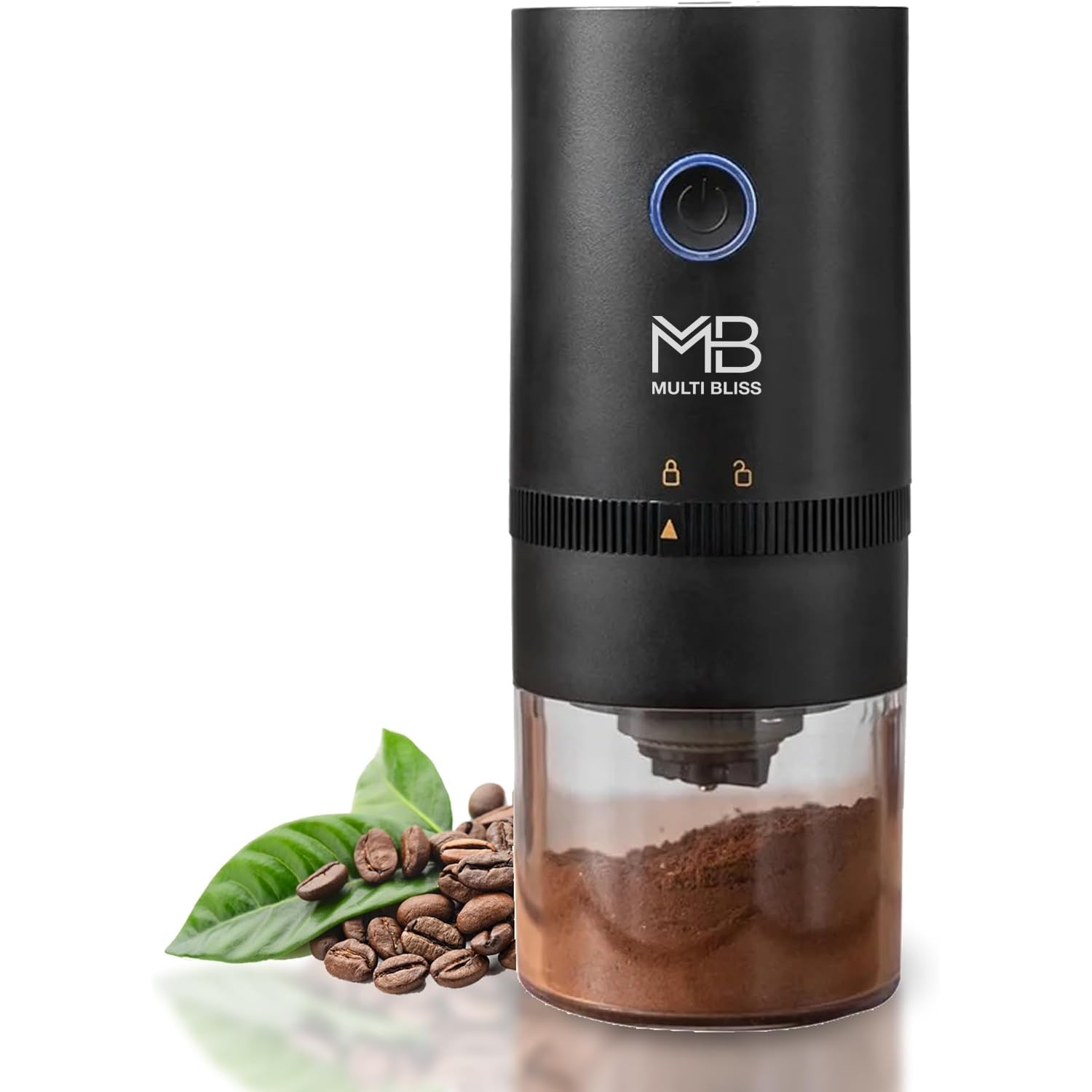 Coffee Grinder Electric Burr, Portable USB Coffee Bean Grinder, Multi Grind Setting, Suitable for Camping/Drip/Espresso/Pour Over/French Press