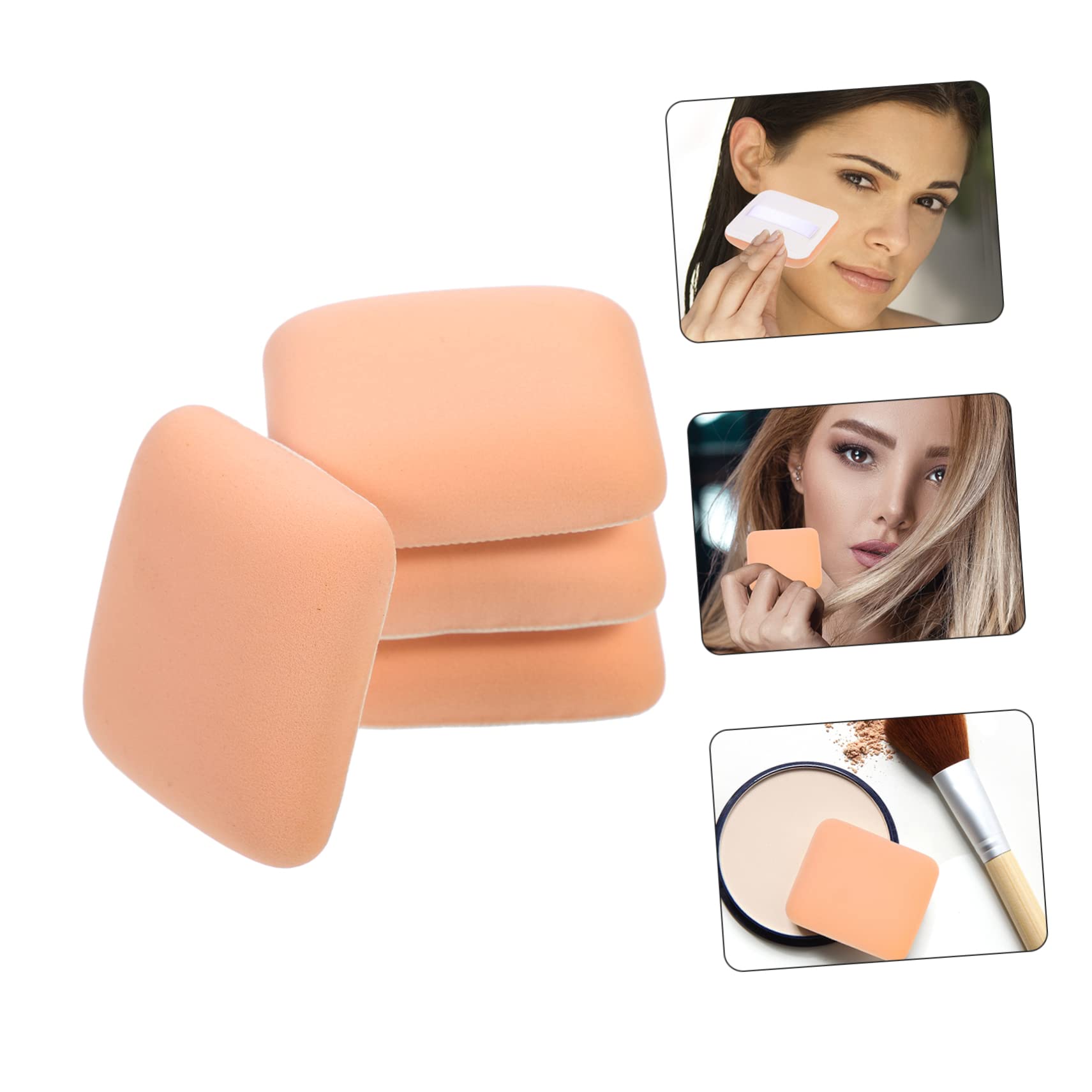 WRITWAA 4Pcs Travel Makeup Dual Use Cosmetic Powder Puff Portable Reusable with for Smooth Application and Powder Saving