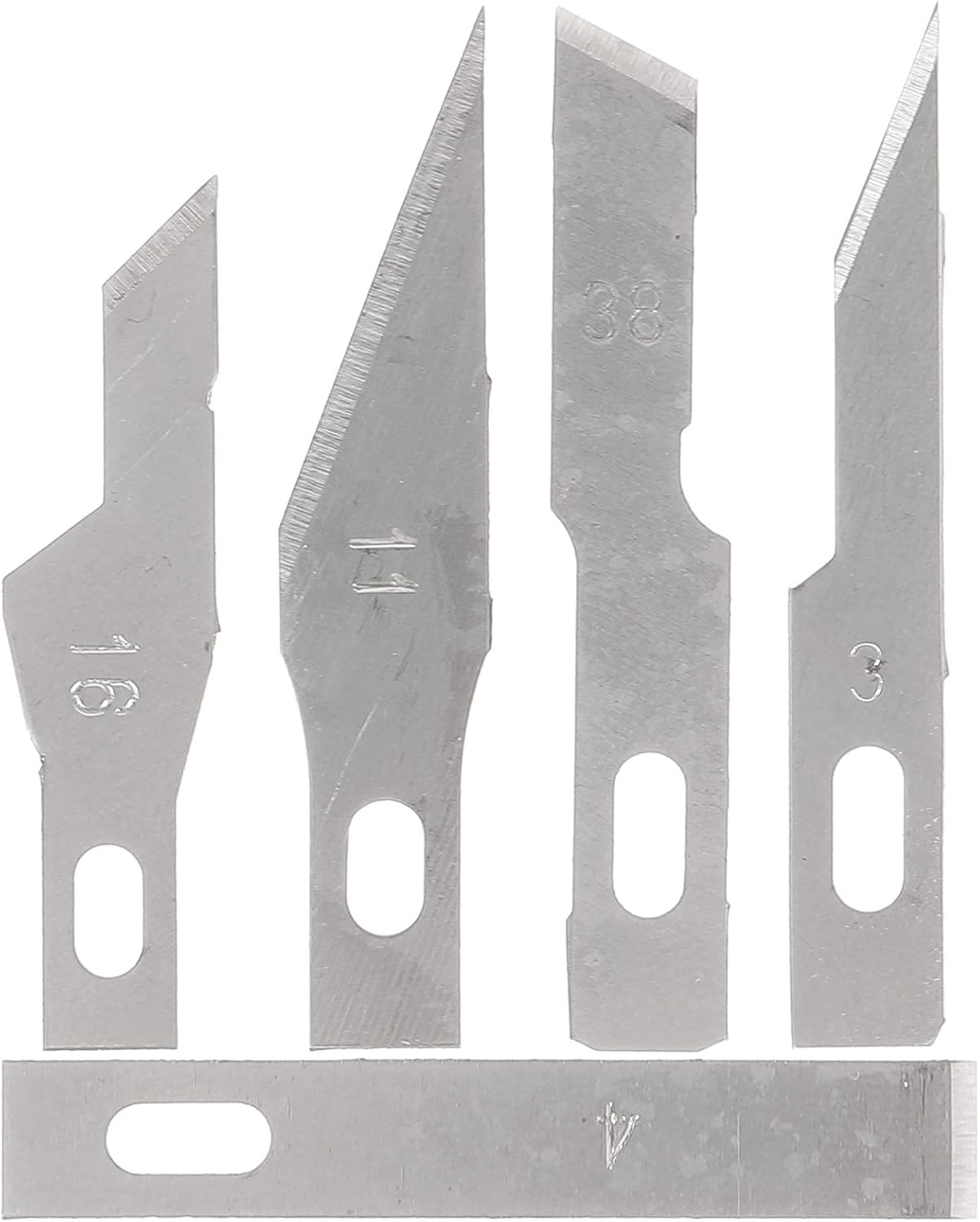 OKUMEYR 50Pcs DIY Craft Cutting Blades Set, Manganese Steel Utility and Art Blades Replacement for Papercraft, Scrapbooking, Hand Engraving, and Precision Carving Tools