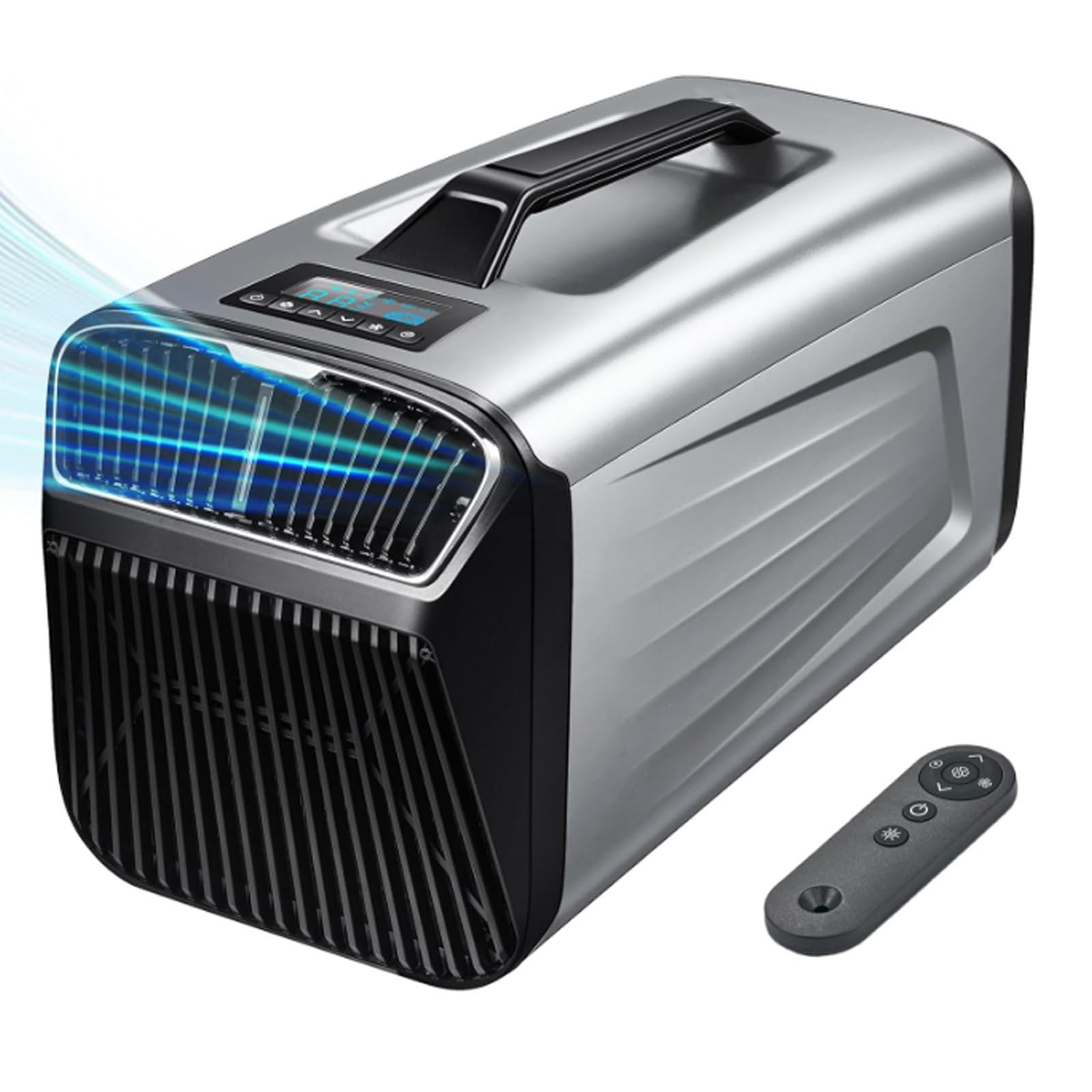 ZyKnaurral 5200BTU Portable Camping Air Conditioner for Tent Outdoor and Indoor Use, 400W Consumption Quiet Air conditoning For Truck RV Van and Car Cooling, Small AC for Garage and Pet 24V/220V