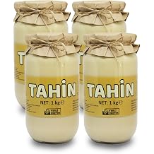 La oko 4 Kg Cam Kavanoz Tahin -%100 Do al -  ekersiz- Katk s z - Veganlara Uygun -  nce  t lm  Susam - Geleneksel Lezzet - Kahvalt   in  deal - Pekmezle Kar t r labilir - Demir Kayna