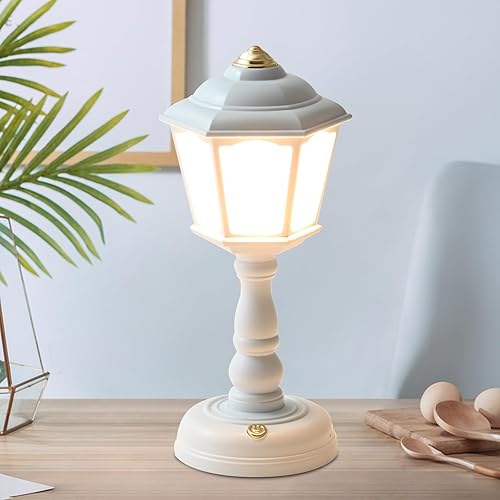 Miniatura 7 de Bullishman Lámpara de escritorio LED retro Lámpara de mesa de carga USB Mini Lámparas de calle Diseño Noche Decoración Luces Luz de noche Luz de